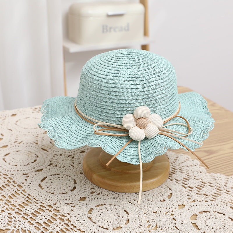 Girls' Sun-proof Sun Straw Hat & Bag