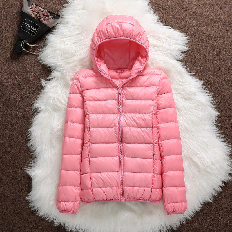 Women's Hooded Short Slim-fit Lightweight Jacket
