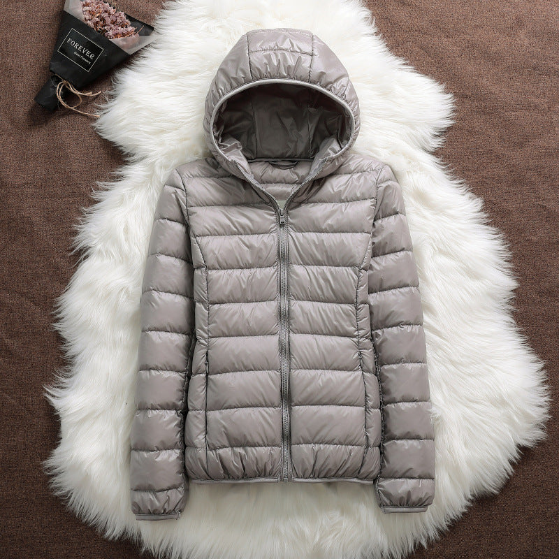 Women's Hooded Short Slim-fit Lightweight Jacket