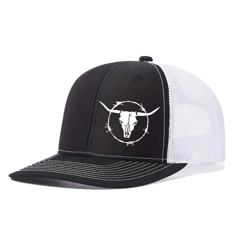 Outdoor Sports Cow Head Printed Cap