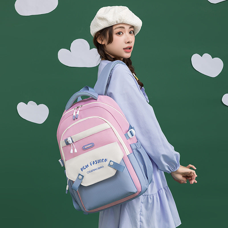 New Student Schoolbag Colorful Contrast