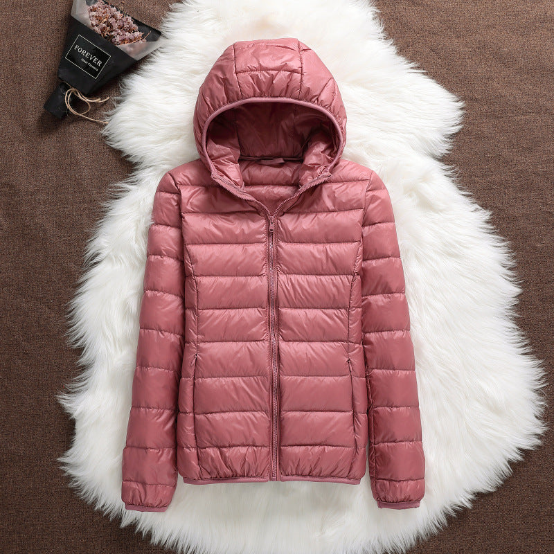 Women's Hooded Short Slim-fit Lightweight Jacket