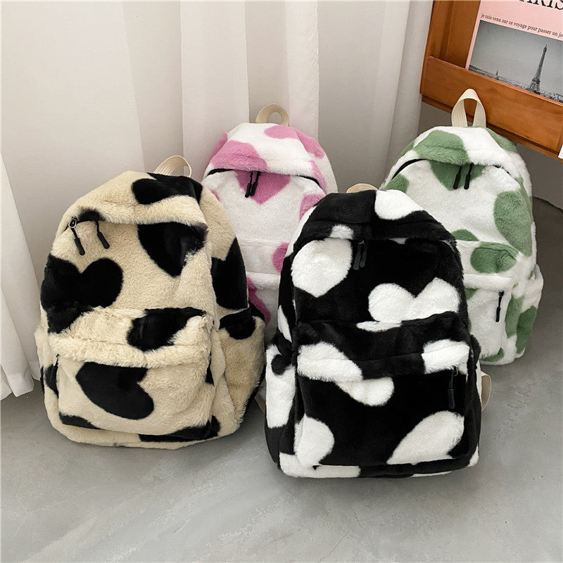 Pelziger Schal Rucksack