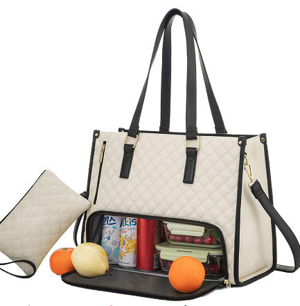 Women's Thermal Insulation Lunch Box Leak-proof Crossbody Bag with FREE PURSE