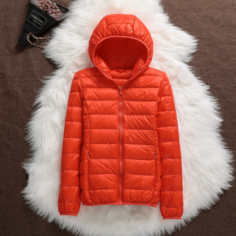 Women's Hooded Short Slim-fit Lightweight Jacket