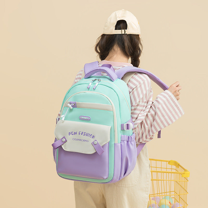 New Student Schoolbag Colorful Contrast