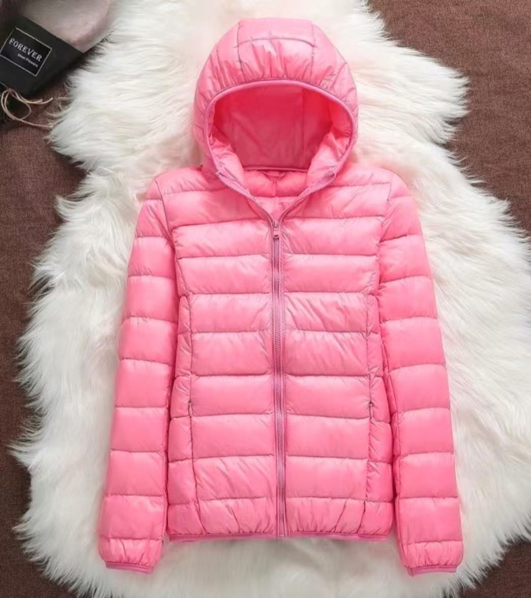 Women's Hooded Short Slim-fit Lightweight Jacket