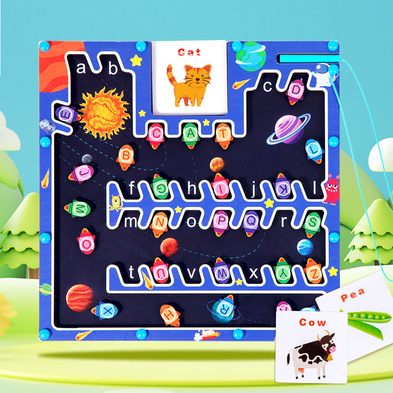 Pädagogisches magnetisches Labyrinth Montessori-Spielzeug für die Früherziehung