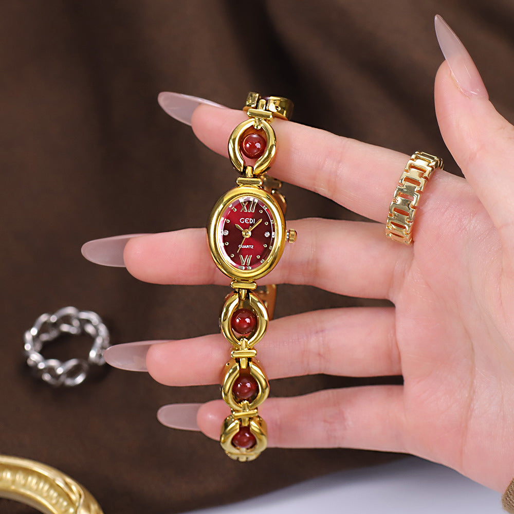 Gedi – Armbanduhr im Nationalstil mit Smaragdgrün