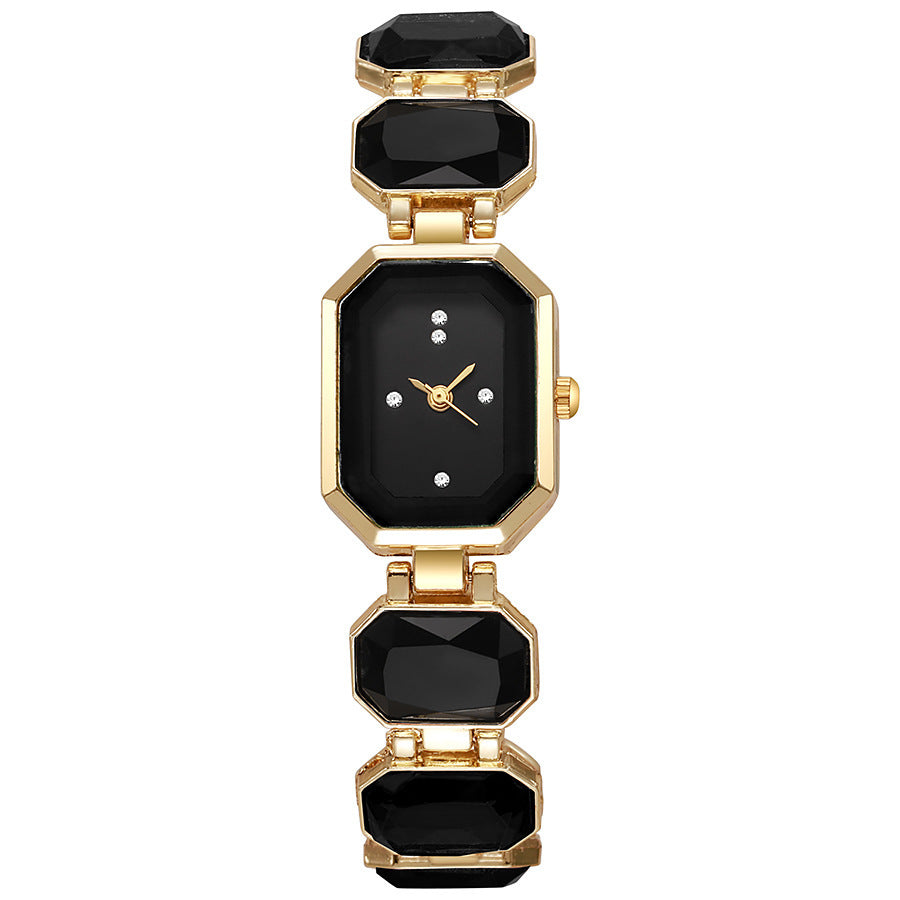 Stone Color Emerald Niche High-grade luxury Bracelet Watch