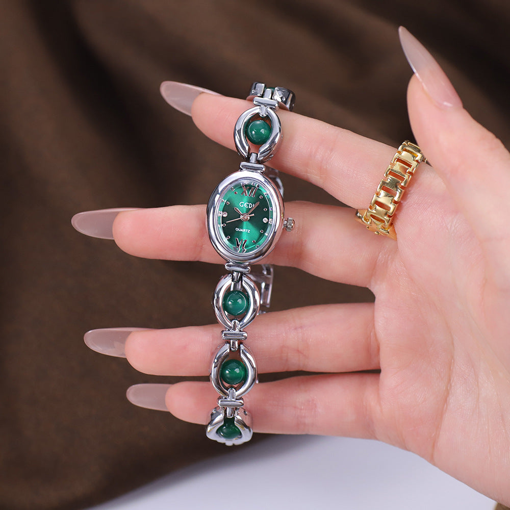 Gedi – Armbanduhr im Nationalstil mit Smaragdgrün