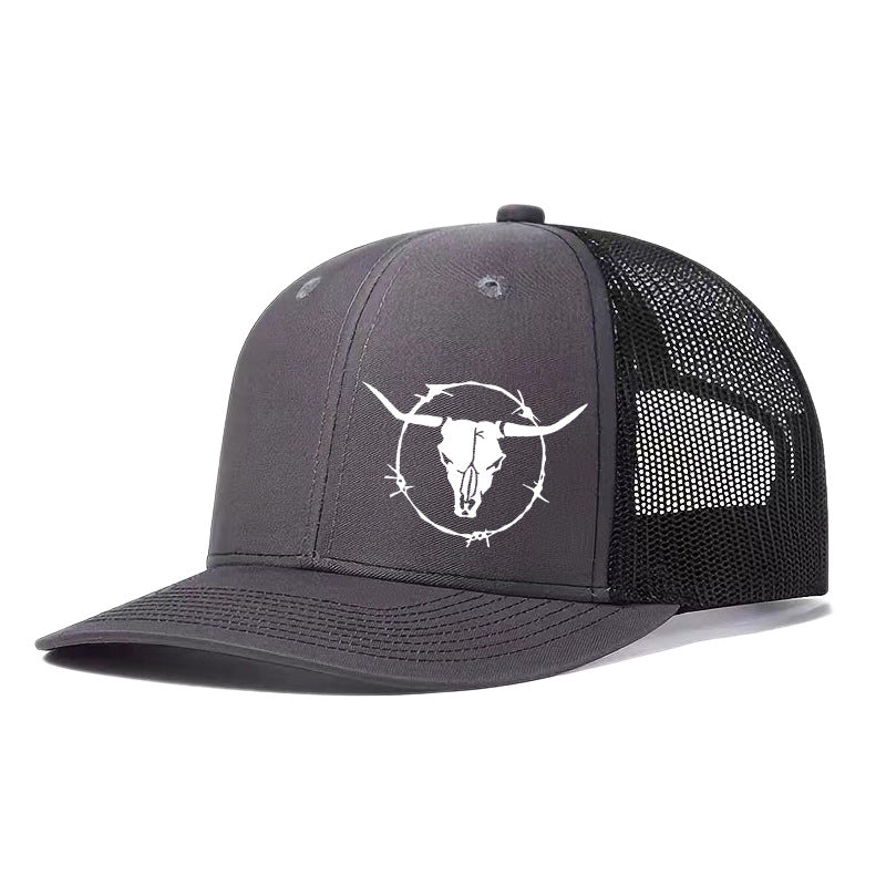 Outdoor Sports Cow Head Printed Cap