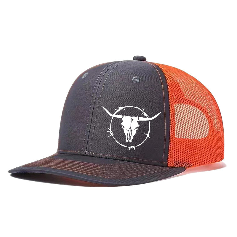 Outdoor Sports Cow Head Printed Cap