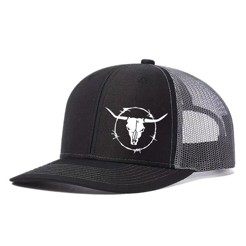 Outdoor Sports Cow Head Printed Cap