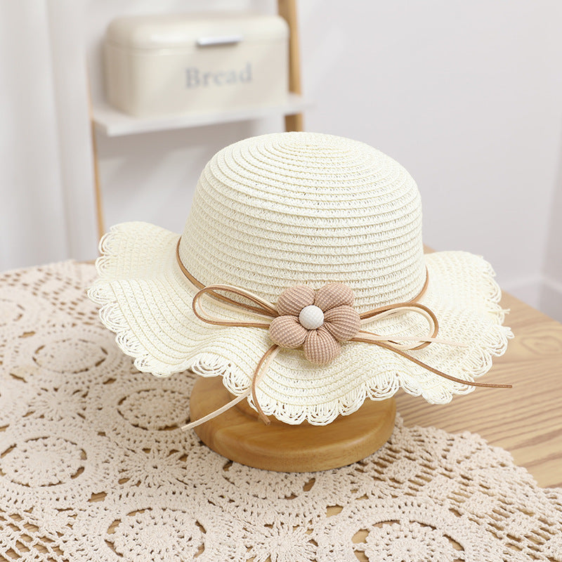 Girls' Sun-proof Sun Straw Hat & Bag