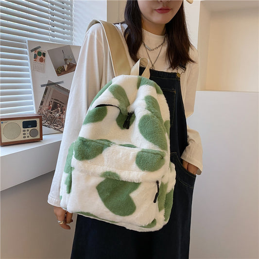 Furry Scarf Backpack