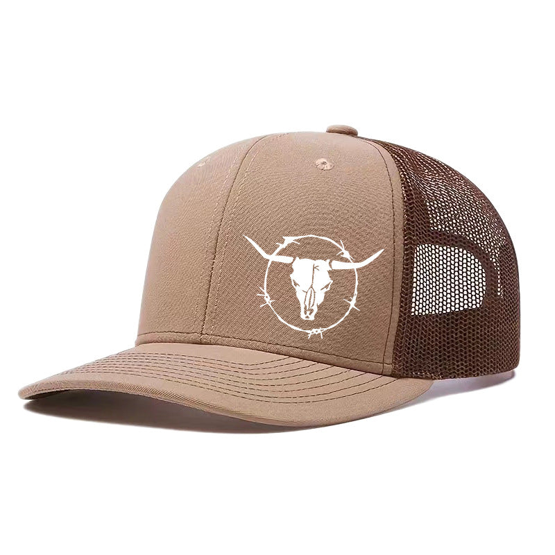 Outdoor Sports Cow Head Printed Cap