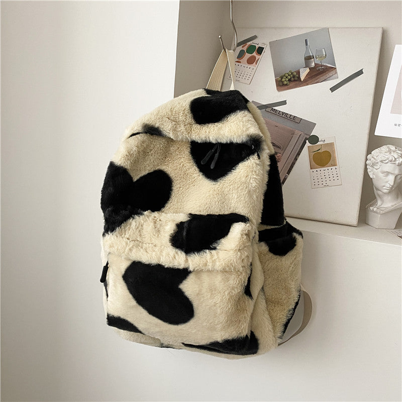 Pelziger Schal Rucksack