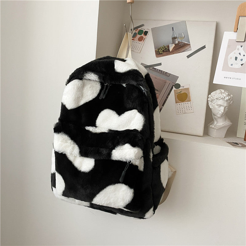 Pelziger Schal Rucksack