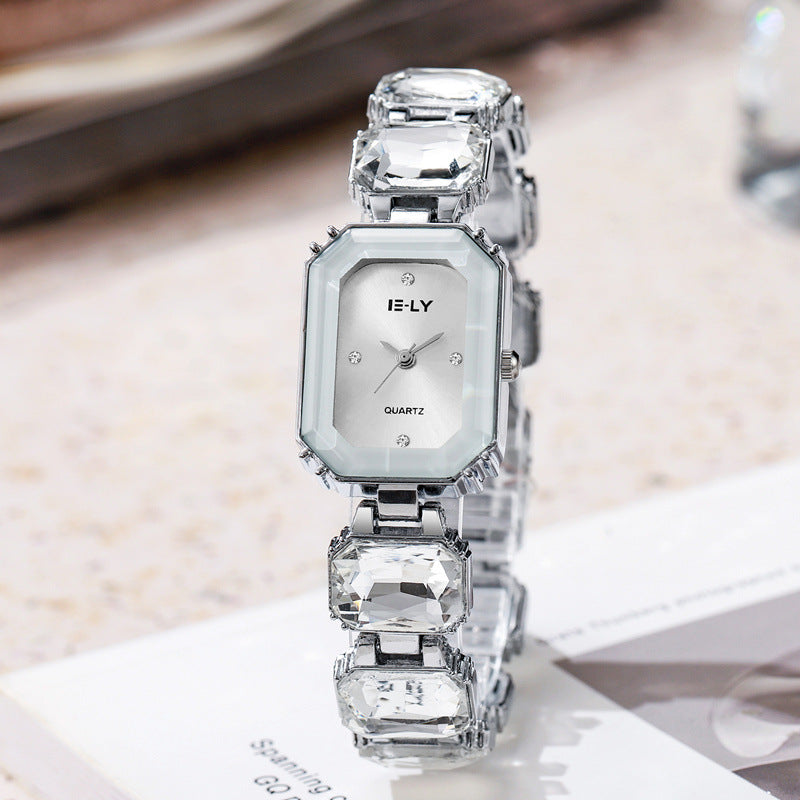Colorful Niche High-grade Steel Belt Square Watch