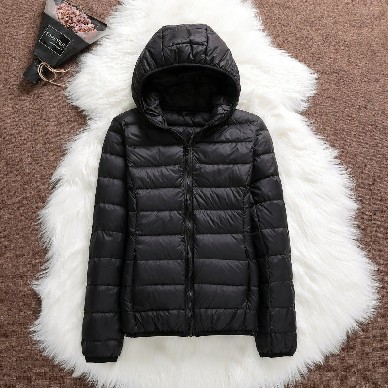 Women's Hooded Short Slim-fit Lightweight Jacket