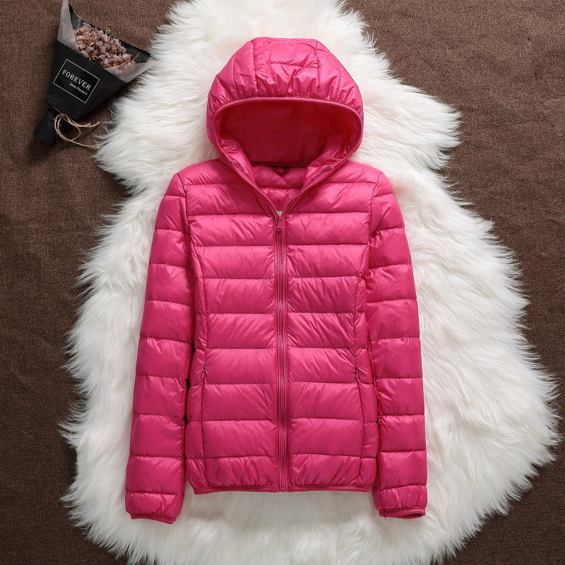 Women's Hooded Short Slim-fit Lightweight Jacket