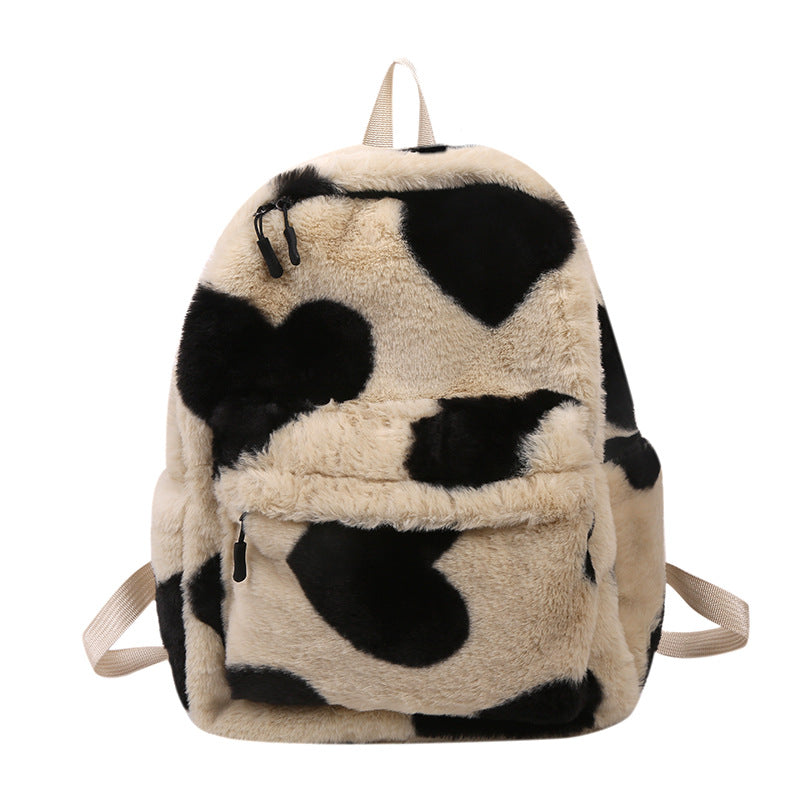 Pelziger Schal Rucksack