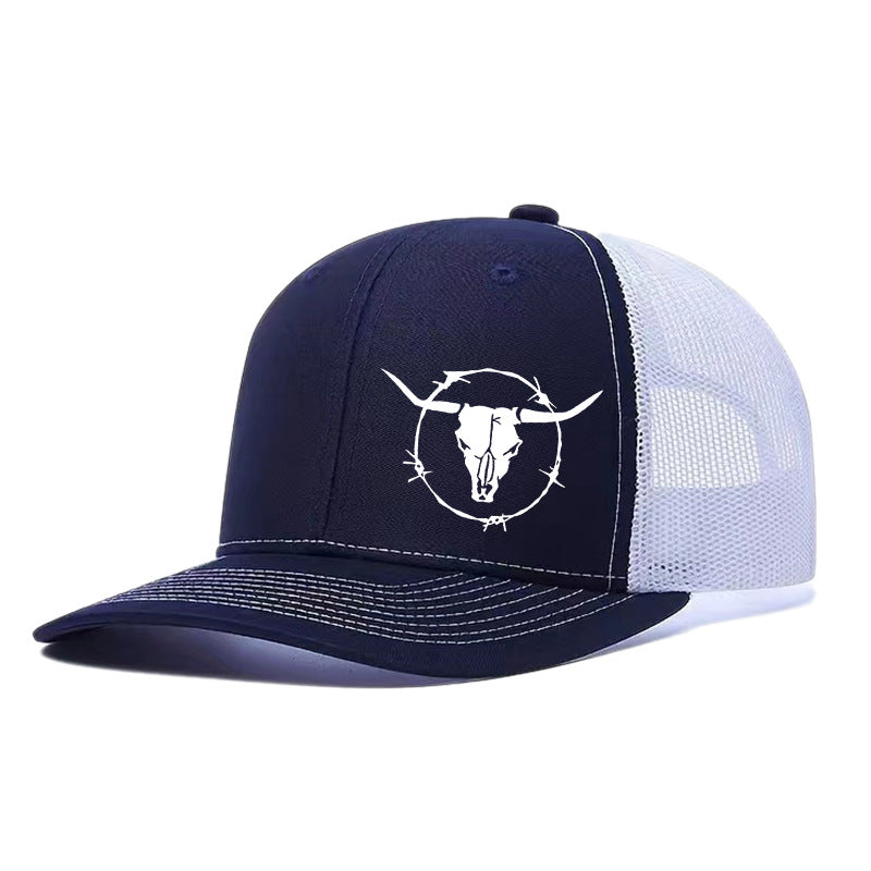 Outdoor Sports Cow Head Printed Cap