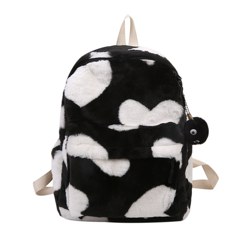 Pelziger Schal Rucksack