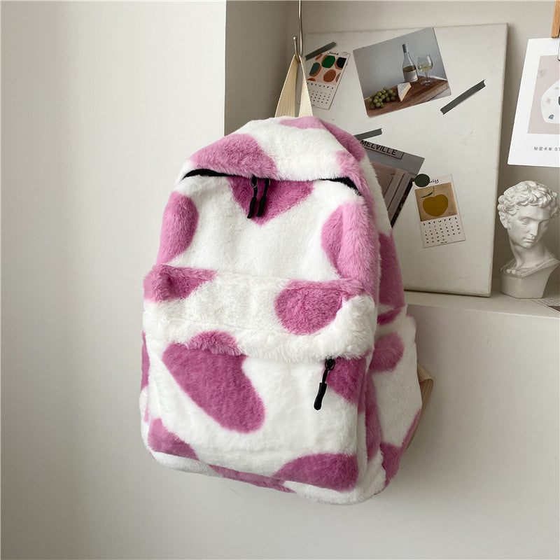 Pelziger Schal Rucksack