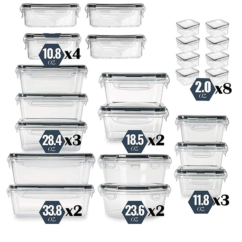 Kitchen Refrigerator Transparent Plastic Seal Box set
