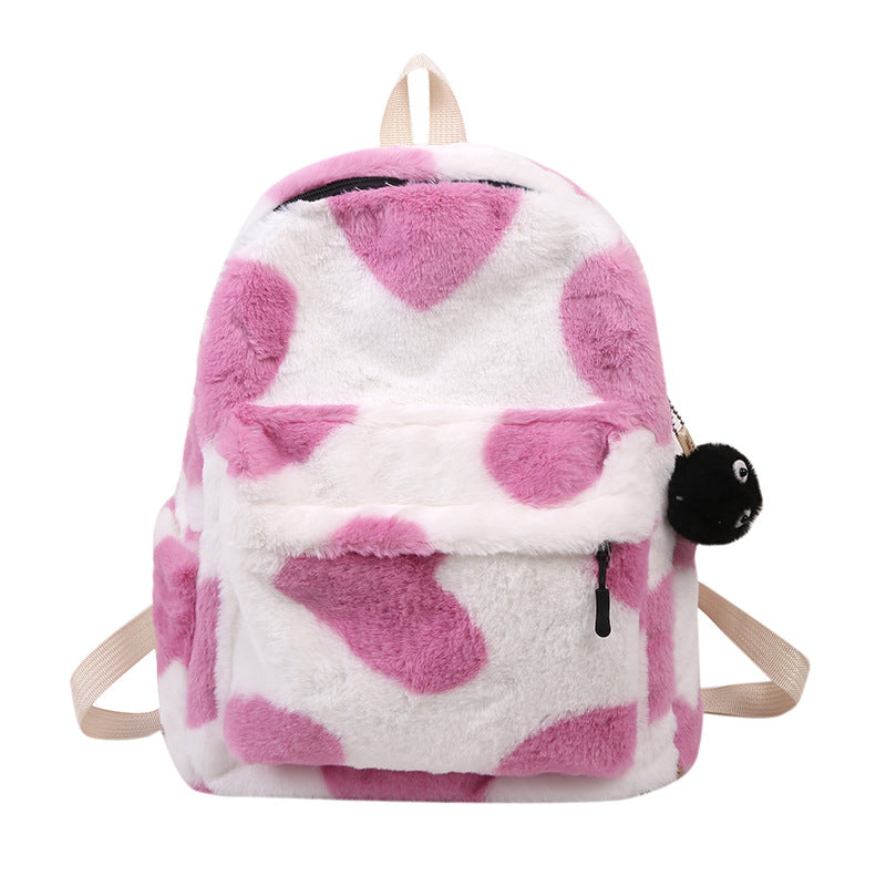 Pelziger Schal Rucksack