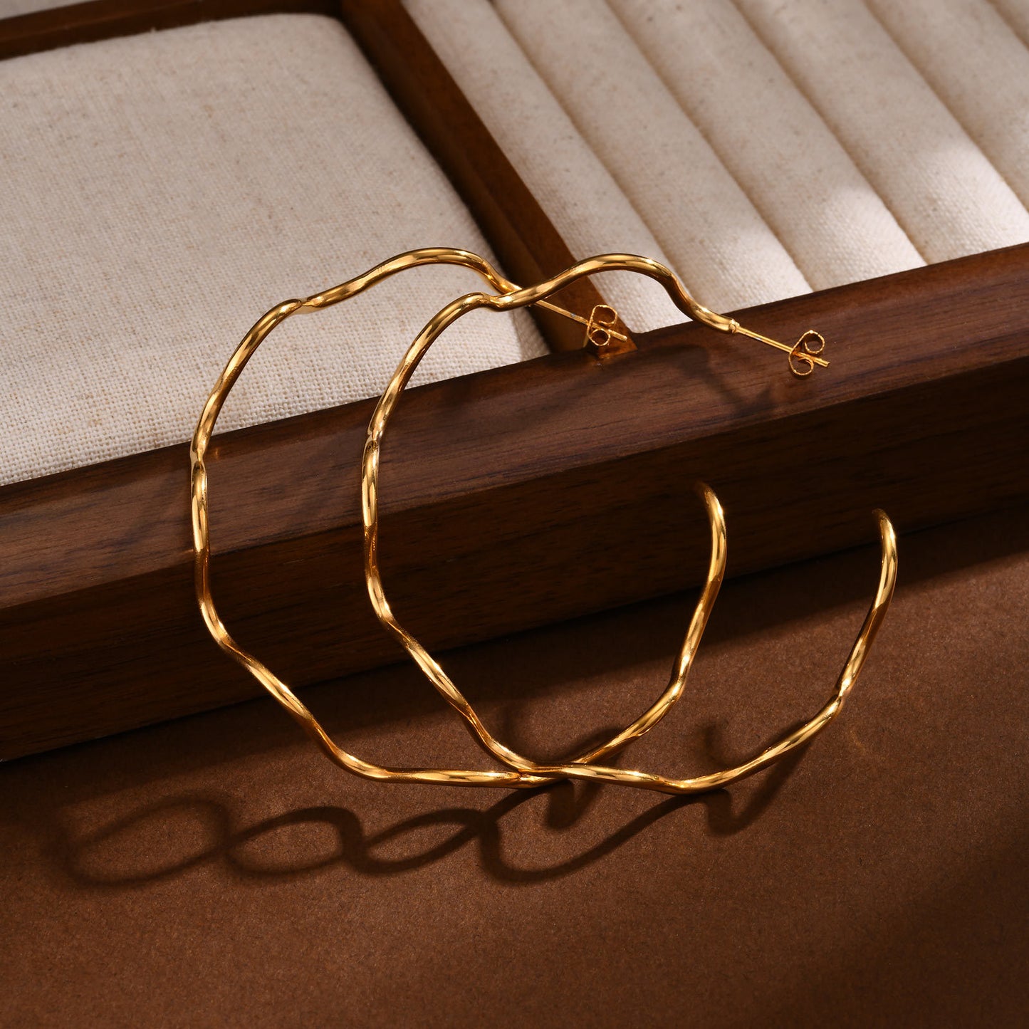 18K Gold Plated Large Earrings