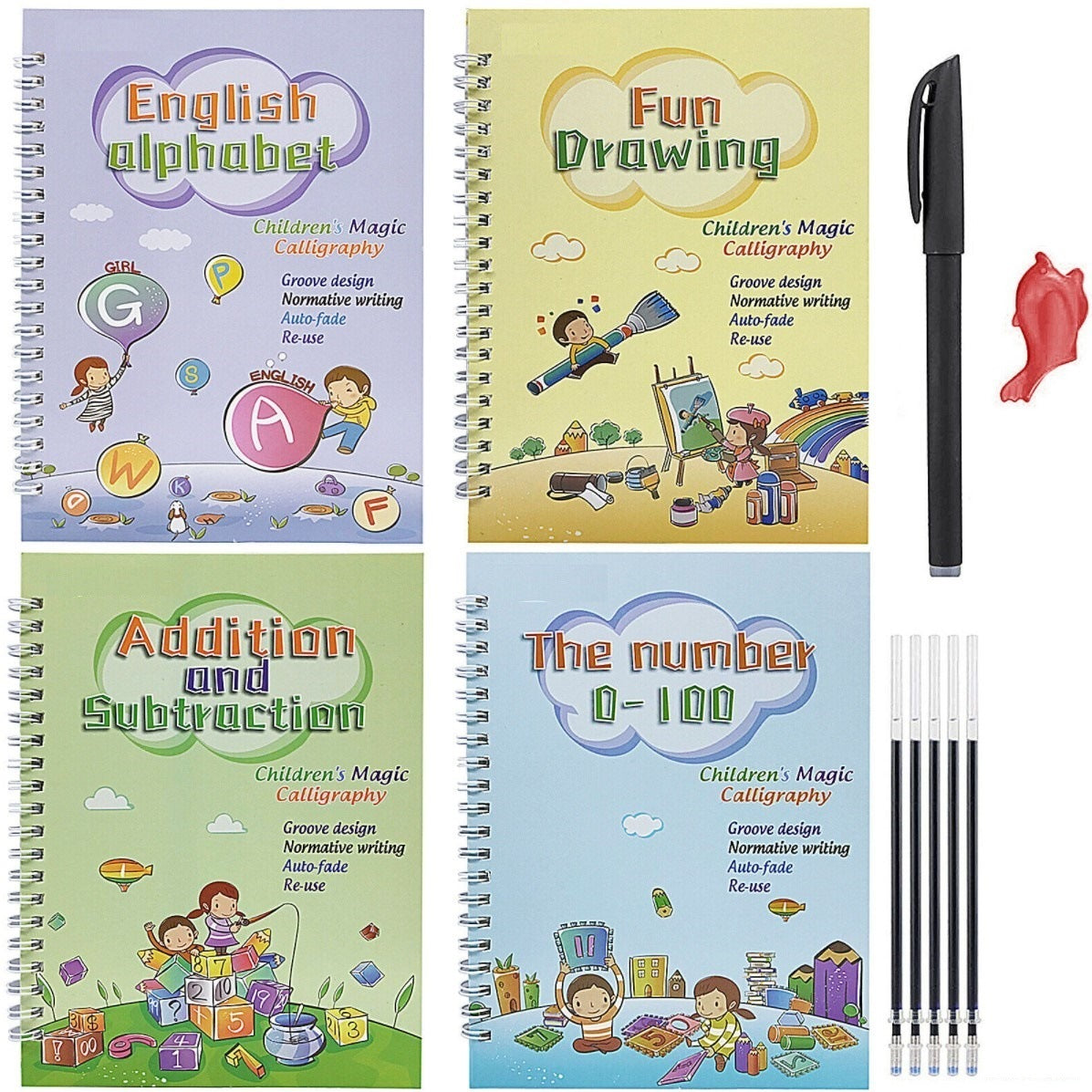 Kids Full English version of calligraphy stickers