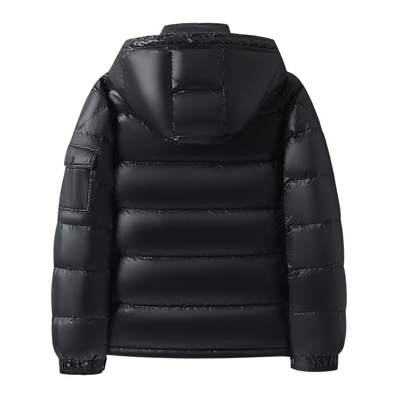 Warm Women's Glossy Hooded Jacket