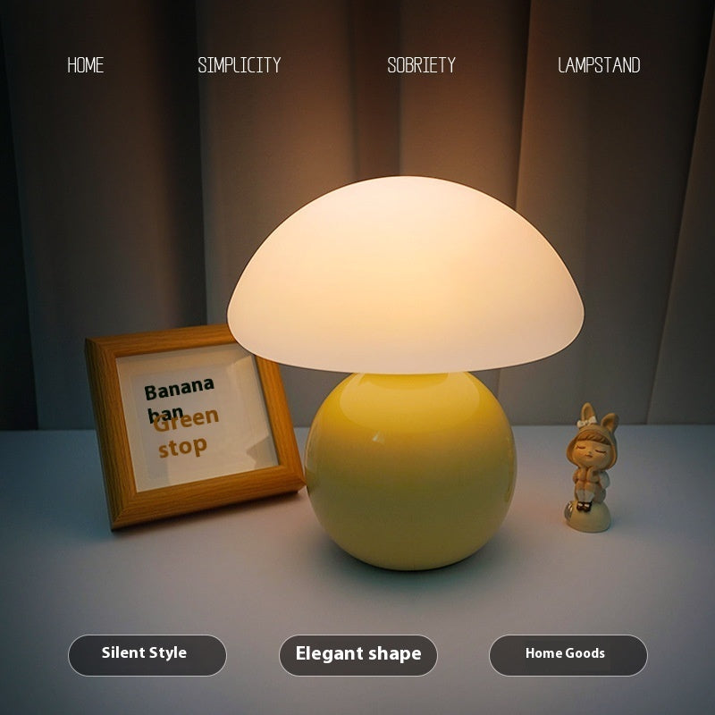 Cream Mushroom Decorative Table Lamp