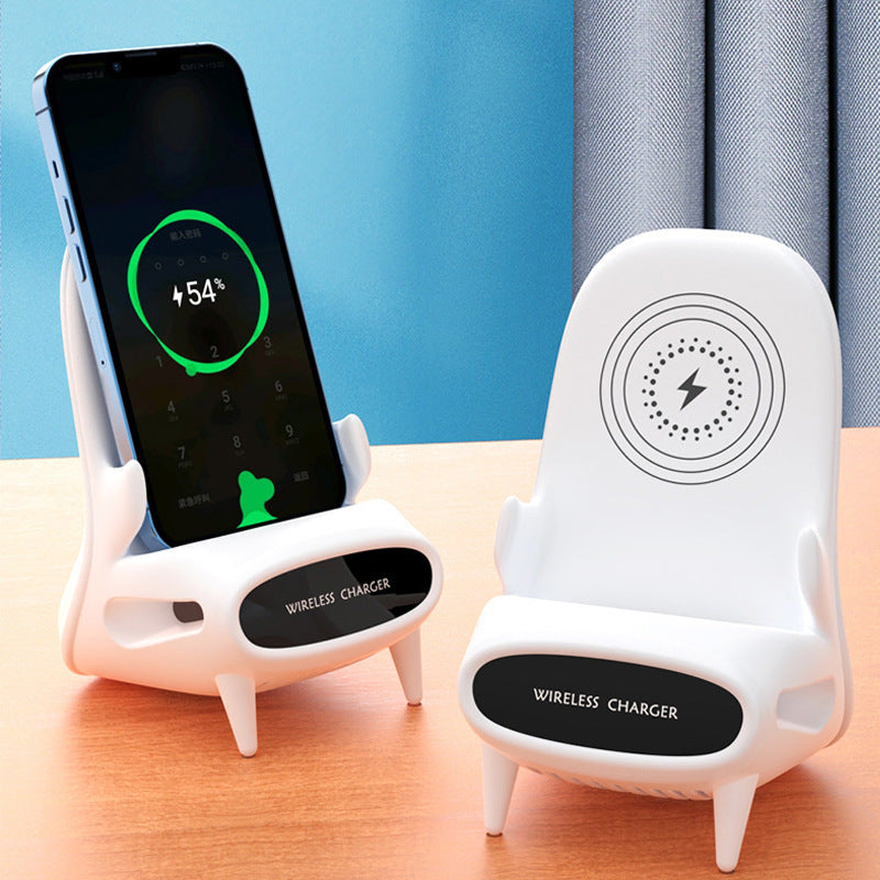Portable Mini Chair Wireless Charger Desk Mobile Phone Holder