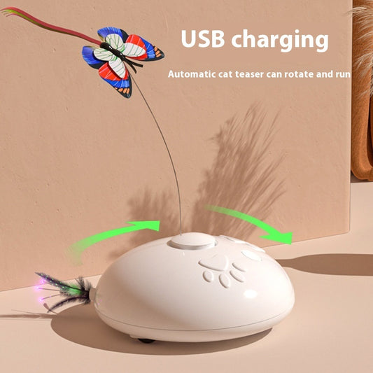 Self-Hi Relieving Stuffy Feather Electric Cat Toy