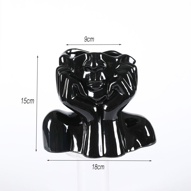 Home Decor Ceramic sculpture Crafts Flower Vase