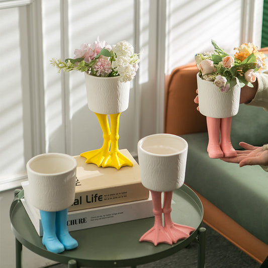 Duck feets Home Soft Decoration Vases