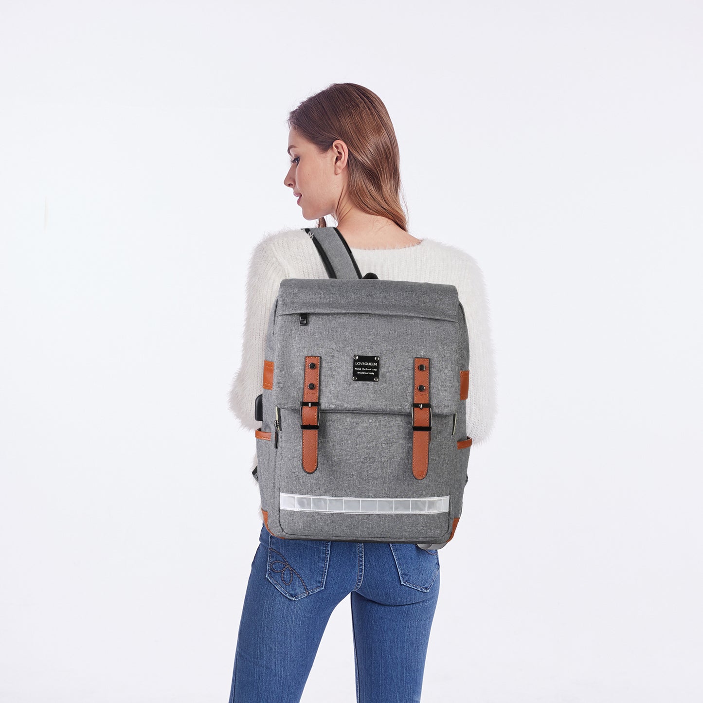 Casual Large-capacity Backpack with Mobile Charginng Option