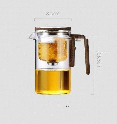 One Click Magnetic Teapot Separation Filtration Glass Tea Pot Tea Water Separator