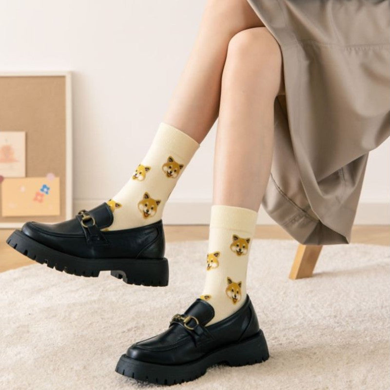 New Cotton Cute Shiba Inu Women's Socks