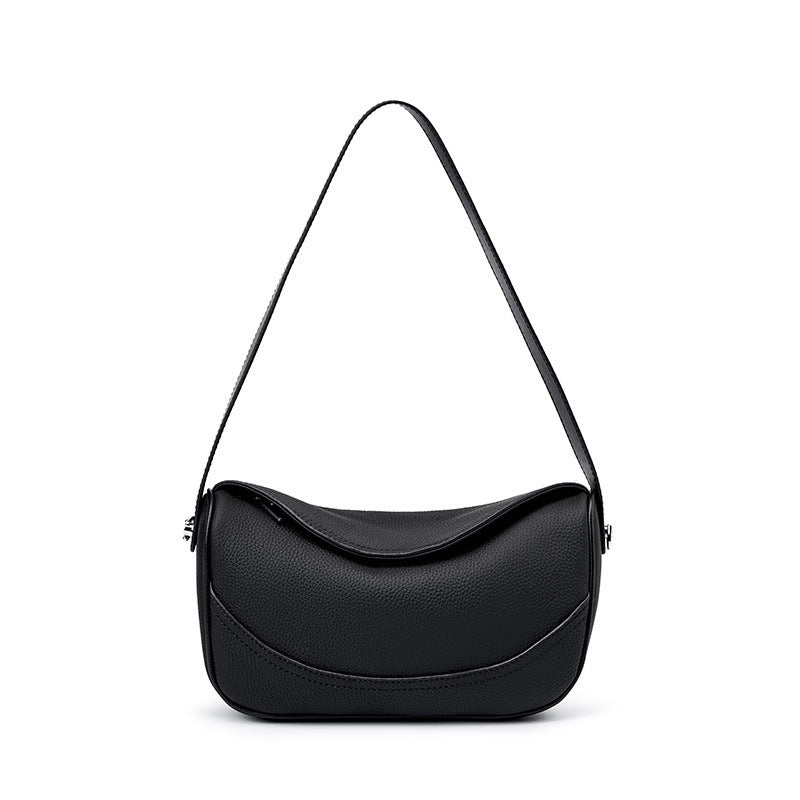 Women's First Layer Cow Leather Wide Shoulder Strap Shoulder Messenger Bag