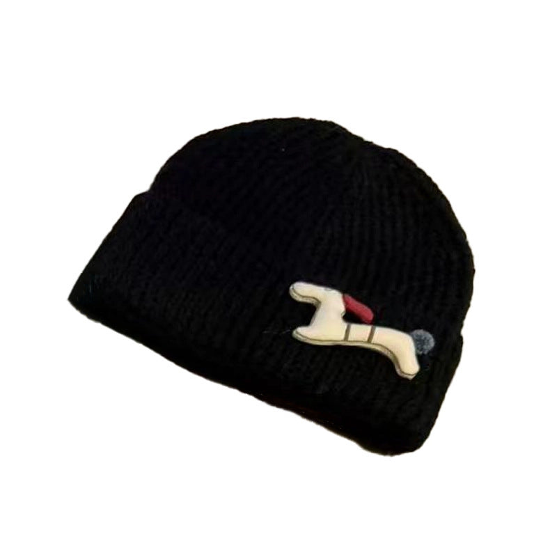 Cute Dog Knitted Fashionable Beanie Hat