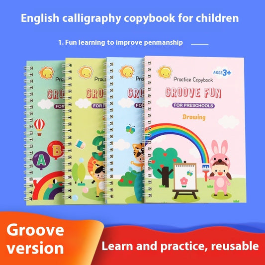 Kids Groove Magic Copybook New Full English Version Calligraphy Practice Board
