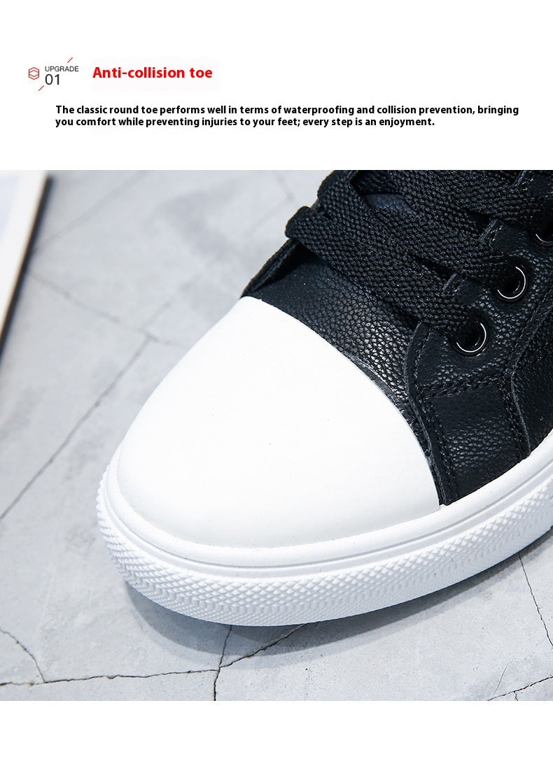 Men's Fashion Trend Low-top Leather Surface Casual Shoes