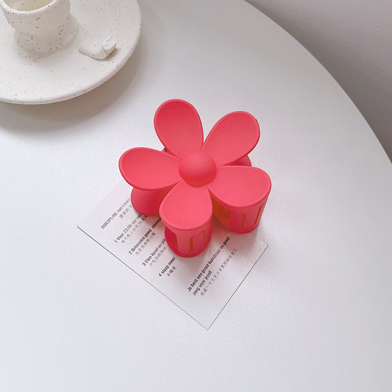 Women's Floral Shape Solid Color Grab Clip