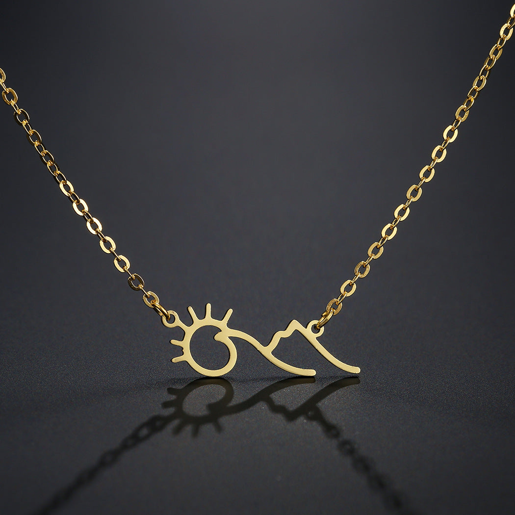 Sunrise Mountain Pendant Necklace