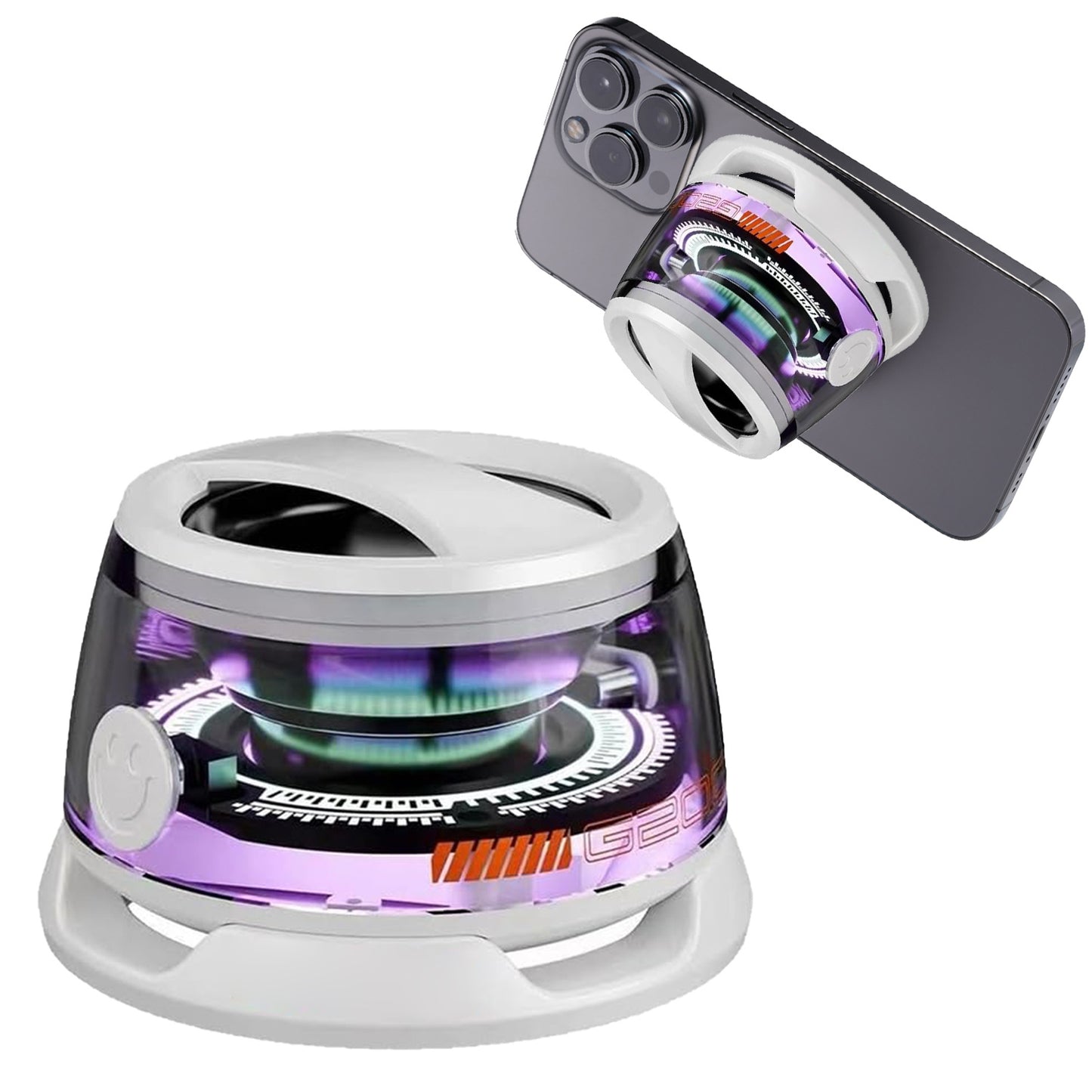 Portable Bluetooth Lighting Speaker (BT5.3) 7 Hours Playback Magnetic Phone Holder